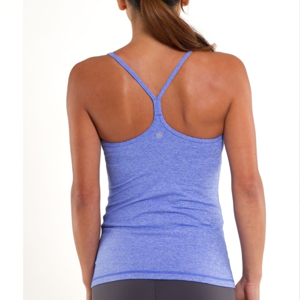 Lululemon Power Y Tank Heathered Rocksteady Size 8 - Picture 2 of 8